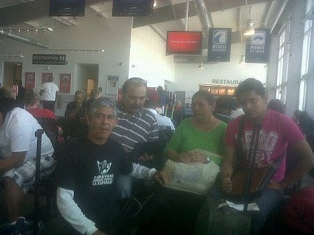 Familiares de Francisca Galván y el activista Habacu Garduño. Foto: HG