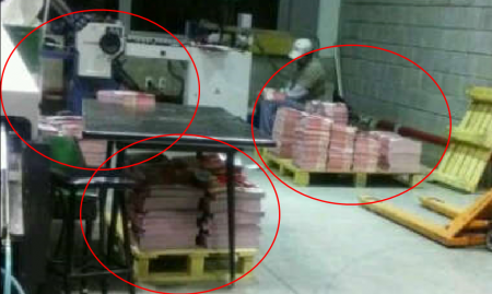 Propaganda electoral impresa en talleres de la UAEH, con cámaras de vigilancia. Foto: la sosa nostra (blog)