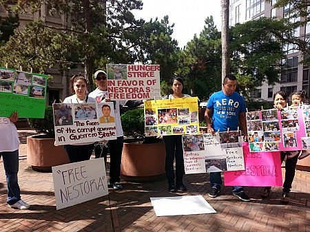 Familia y amigos de Nestora Salgado en Seattle piden al gobierno de EEUU intervenga en su rescate. Foto: Griselda Rodríguez/LA Press
