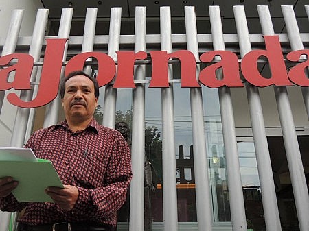 Reportero Davi carrizales, en su despido de La Jornada, después de 22 años de trabajo. Foto: Perfil de FB/David Carrizales