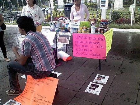 Solidaridad para La Montaña Guerrero desde Puebla. Foto: Joann Carlos Ferrer