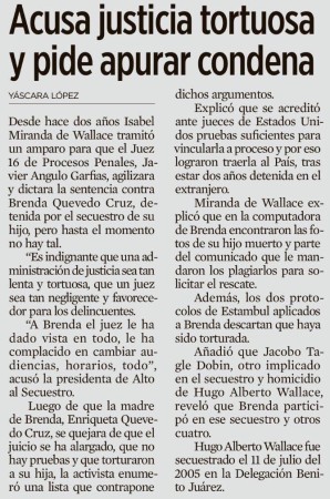 Artículo de Yáscara López, publicado en la edición del 15 de febrero de 2016 del periódico Reforma
