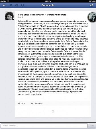 Mensaje sobre la entrega de camionetas y recursos a la Policía Comunitaria por parte del gobernador.