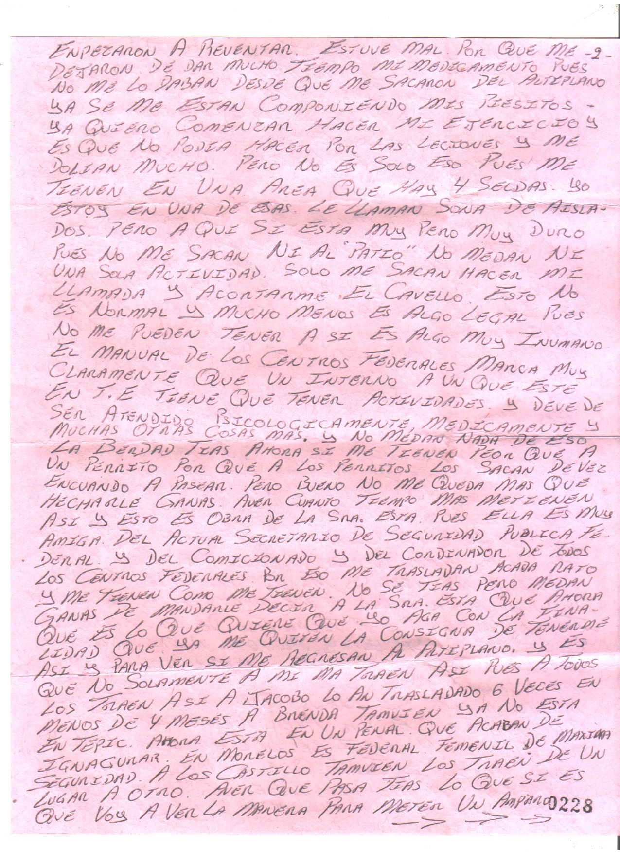 3ª hoja de la carta manuscrita de César FREYRE MORALES