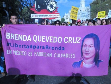 Caso Brenda Quevedo presentado en España por Colectivo 43+ Madrid.