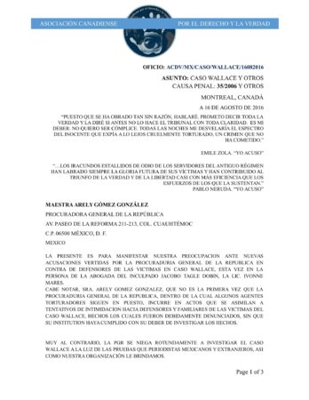 OFICIO ACDVMXCASOWALLACE16082016 - Carta a Arely-1