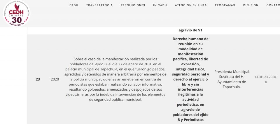 recomendacion gobierno tapachula