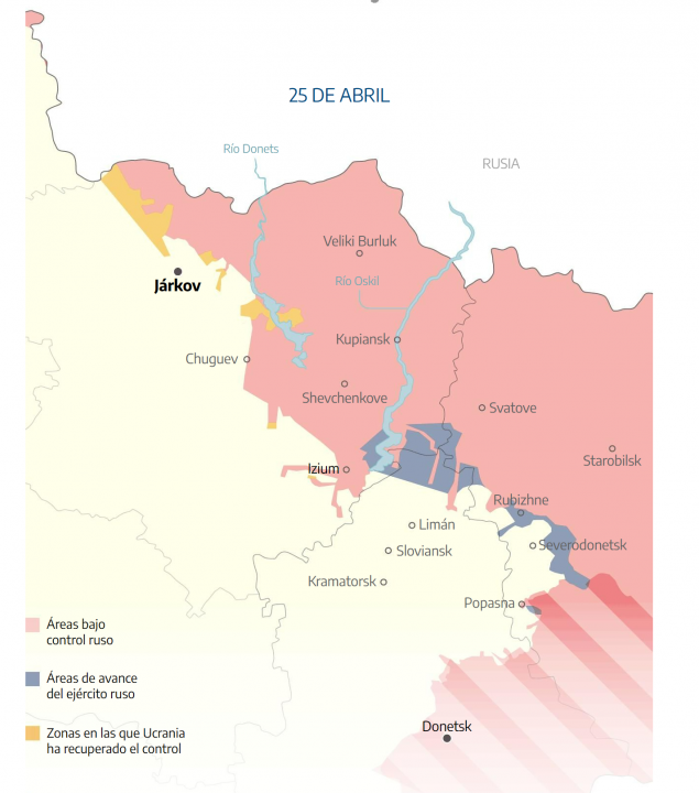La guerra entre Rusia y Ucrania la explicamos en mapas