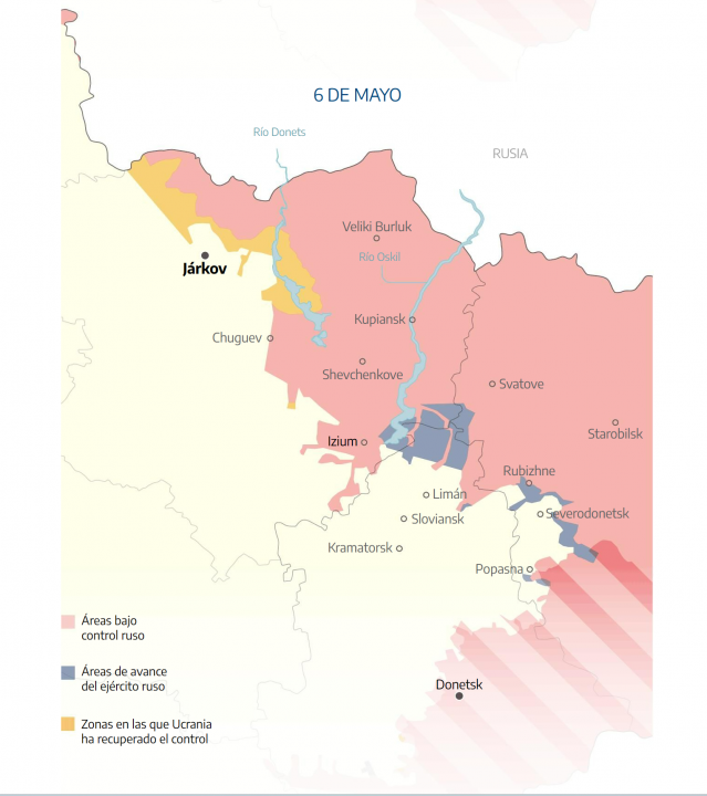 La guerra entre Rusia y Ucrania la explicamos en mapas