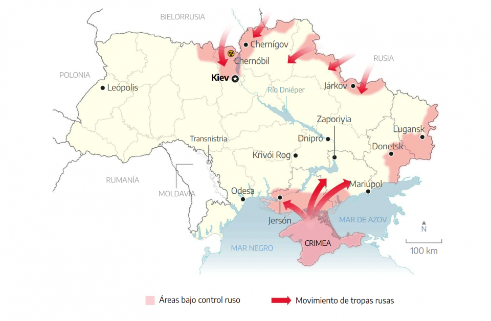 mapa 2 invasión Rusia